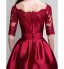 TS Couture? Cocktail Party Dress Plus Size / Petite Ball Gown Bateau Knee-length Satin with Appliques / Sash / Ribbon / Ruching  