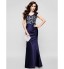 TS Couture? Formal Evening Dress Trumpet / Mermaid Strapless Floor-length Lace / Satin with Lace / Side Draping  