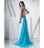 TS Couture? Prom / Formal Evening / Military Ball Dress - Open Back Plus Size / Petite Sheath / Column V-neck Sweep / Brush Train Chiffon with Beading  