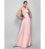 TS Couture? Prom / Formal Evening / Military Ball Dress - Open Back Plus Size / Petite A-line / Princess One Shoulder Floor-length Chiffon  