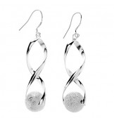 S-shaped Frosted Ball Earrings   