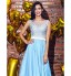 TS Couture? Formal Evening Dress - See Through Plus Size / Petite A-line / Princess Scoop Floor-length Chiffon withAppliques / Pearl Detailing / Sash  