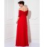 TS Couture? Prom / Formal Evening / Military Ball Dress Plus Size / Petite Sheath / Column Off-the-shoulder Floor-length Chiffon withSide Draping   