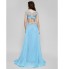 TS Couture? Formal Evening Dress - Two Pieces / Beautiful Back Plus Size / Petite A-line Jewel Sweep / Brush Train Chiffon with Beading / Crystal  