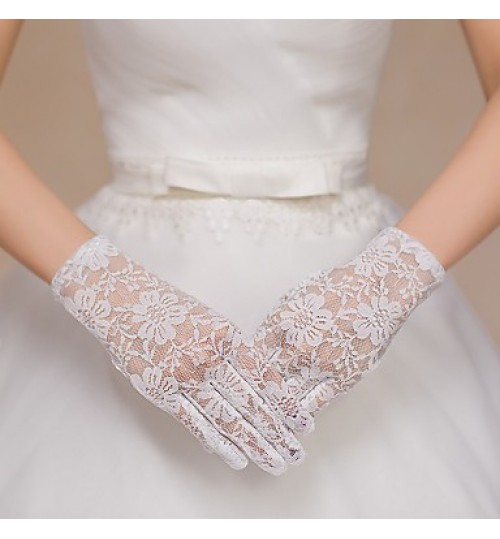 Full-finger Lace Wrist Length Wedding/Party Glove  