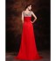 Formal Evening Dress A-line / Princess Scoop Sweep / Brush Train Silk with Beading / Crystal Detailing / Draping / Sash / Ribbon / Sequins  