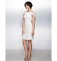 TS Couture? Cocktail Party Dress Sheath / Column Scoop Knee-length Chiffon with Flower(s)  