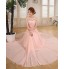 Prom / Formal Evening / Holiday / Family Gathering Dress - Lace-up / Beautiful Back / Elegant A-line Scoop Floor-length Chiffon with Lace  