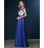 Formal Evening Dress Sheath / Column Bateau Floor-length Satin Chiffon with Lace  