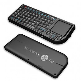 Rii Mini V3   2.4G Wireless Keyborad With/ Touchpad / Laser Pointer / Backlight - Black  