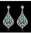 Luxury Drops Shape Cubic Zrconia Crystal Drop Earrings Jewelry for Lady(3.6*6.6cm)  