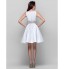 TS Couture? Cocktail Party / Graduation Dress - Short Plus Size / Petite A-line / Ball Gown Jewel Short / Mini Taffeta with Beading / Crystal  