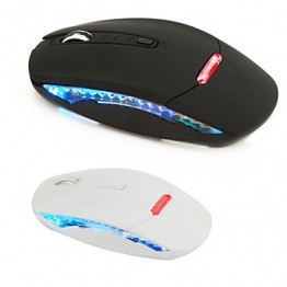 Super Mini 2.4G Wireless Optical Mouse 1600DPI  Luminous Can Be On or Off   