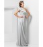 TS Couture? Formal Evening / Military Ball Dress - Elegant Plus Size / Petite Sheath / Column One Shoulder Floor-length Chiffon with Flower(s)  