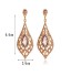 Luxury Drops Shape Cubic Zrconia Crystal Drop Earrings Jewelry for Lady(3.6*6.6cm)  