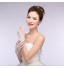 Ivory Tulle  Fingertips Wrist Length Wedding Gloves with Applique with Beading ASG9  