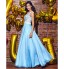 TS Couture? Formal Evening Dress - See Through Plus Size / Petite A-line / Princess Scoop Floor-length Chiffon withAppliques / Pearl Detailing / Sash  